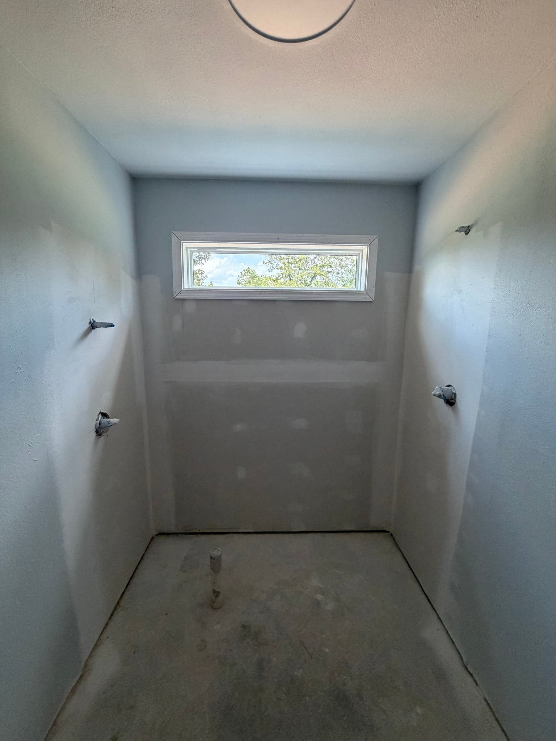 Master shower wall tile preparation and shower pan work for Gilmer TX bathroom project